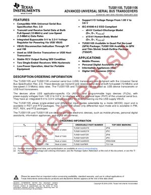 TUSB1105RGTRG4 datasheet  